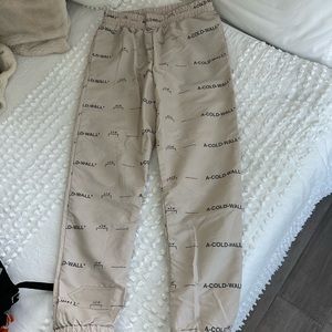 Beige A-Cold-Wall logo pants
